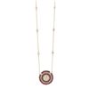 Image 2 : 18k Rose Gold 7.32 ctw Ruby & Diamond Round Pendant 19.5" By the Yard Necklace