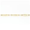 Image 4 : Statement 14K Yellow Gold Long 28" Textured Open Dual Oval Link Chain Necklace