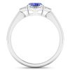 Image 4 : 14KT White Gold 1.09ctw Tanzanite and Diamond Ring