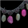 Image 4 : Certified Multi Color Onyx Necklace Earring Set