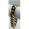 Image 2 : Huge 111.5 Gram 18 Kt Gold Plated Italian Link Bracelet