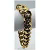 Image 3 : Huge 111.5 Gram 18 Kt Gold Plated Italian Link Bracelet