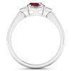Image 4 : 14KT White Gold 1.5ctw Ruby and Diamond Ring