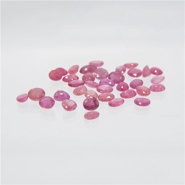 Stunning Large 38.75 Cttw Natural Red Ruby Lot