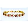 Image 10 : 18 Kt Gold Plate Padpaparacha Sapphire Lab Simulated Jewelry Set