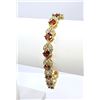 Image 5 : 18 Kt Gold Plate Padpaparacha Sapphire Lab Simulated Jewelry Set