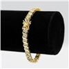 Image 3 : Sparkling 14 Kt Gold Plated Tennis Bracelet
