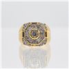 Image 1 : Men's 14 Kt Gold Plate 7.25  Cttw. Lab Simulated Diamond Ring.