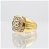 Image 2 : Men's 14 Kt Gold Plate 7.25  Cttw. Lab Simulated Diamond Ring.