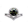 Image 1 : 2.5 Ct Golden Amber Green Lab Simulated Diamond Ring