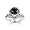 Image 2 : 2.5 Ct Golden Amber Green Lab Simulated Diamond Ring