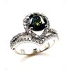 Image 4 : 2.5 Ct Golden Amber Green Lab Simulated Diamond Ring