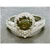 Image 6 : 2.5 Ct Golden Amber Green Lab Simulated Diamond Ring
