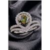 Image 7 : 2.5 Ct Golden Amber Green Lab Simulated Diamond Ring