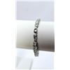 Image 4 : Sparkling 14 Kt White Gold Plated Simulated Diamond Tennis Bracelet
