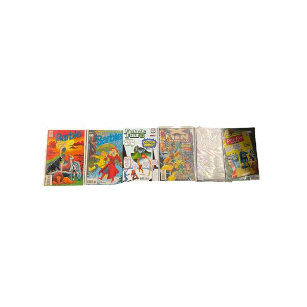 Group 6 Comics - 2x Barbie, Fantastic Four, X-Men, Dark Night, Detective Comics