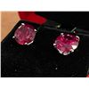 Image 2 : 6.00 CT TW ROUND BRILLIANT CUT LAB CREATED STONES FANCY RED COLOR SET IN 4 CLAW V HEAD SET IN 925 SI