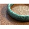 Image 2 : EMERALD GREEN JADE BANGLE WITH ELEGANT FLORAL DESIGN WITH CERTIFICATE AND GIFT BOX