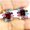 Image 2 : Multiple Gemstone (Citrine, Paraiba Blue Topaz, Amethyst, Garnet, Pink Topaz) with Central Mozambiqu