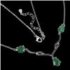 Image 2 : High Clarity Emerald and Black Spinel Necklace in 14k White Gold-Plated 925 Sterling Silver â[x=#836