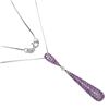 Image 2 : Round Diamond Cut Myanmar Ruby Necklace in 14k White Gold-Plated 925 Sterling Silver â€[x=#