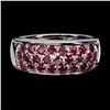 Image 1 : Ruby Ring in 14k White Gold-Plated 925 Sterling Silver â€“ Size 8
