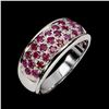 Image 2 : Ruby Ring in 14k White Gold-Plated 925 Sterling Silver â€“ Size 8