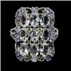 Image 1 : Aquamarine and Tanzanite Ring in 14k White Gold-Plated 925 Sterling Silver â€“ Siz