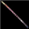 Image 2 : Cubic Zirconia Bracelet in 14k White Gold-Plated 925 Sterling Silver â€“ 7 inches
