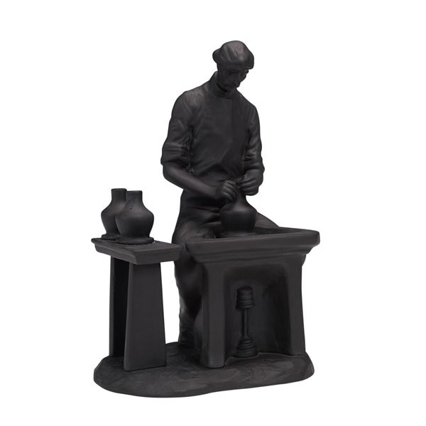 Wedgwood Black Basalt Figurine, Skills of the Nation