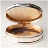 Image 2 : Sterling Silver Oval Pill Box with Cat Portrait and Box