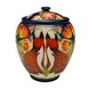 Image 1 : Moorcroft Porcelain Candy Jar and Lid, Fox and Cubs