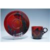 Image 2 : Royal Doulton Rare Flambe Sung Cup & Saucer w/ Fish Design