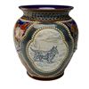 Image 1 : Doulton Lambeth by Hannah Barlow Stoneware Dog Multi Panel Vase