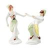 Image 1 : Pair of Michael Sutty Porcelain Figurines, Harlequin and Columbine