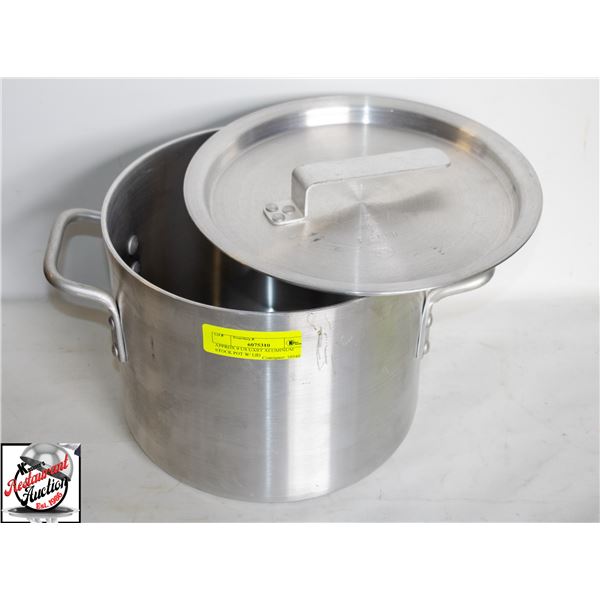 APPROX 9 US UART ALUMINUM STOCK POT W/ LID