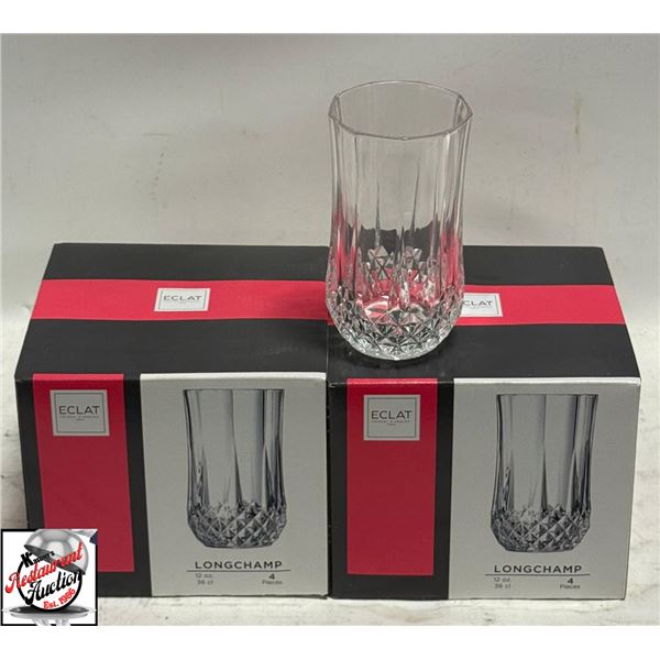 8 NEW ECLAT 12OZ LONGCHAMP GLASSES