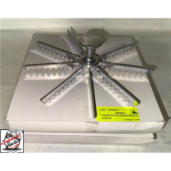 3 NEW 9 CUT ALUMINUM PIE & CAKE MARKER