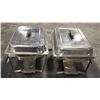 Image 1 : PAIR OF FULL SIZE S/S CHAFING DISHES W/ LIDS