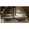 Image 1 : PAIR OF FULL SIZE S/S CHAFING DISHES W/ LIDS
