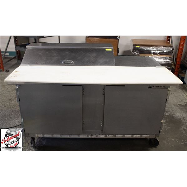 BANK SEIZURE: BEVERAGE AIR 60" PREP TABLE