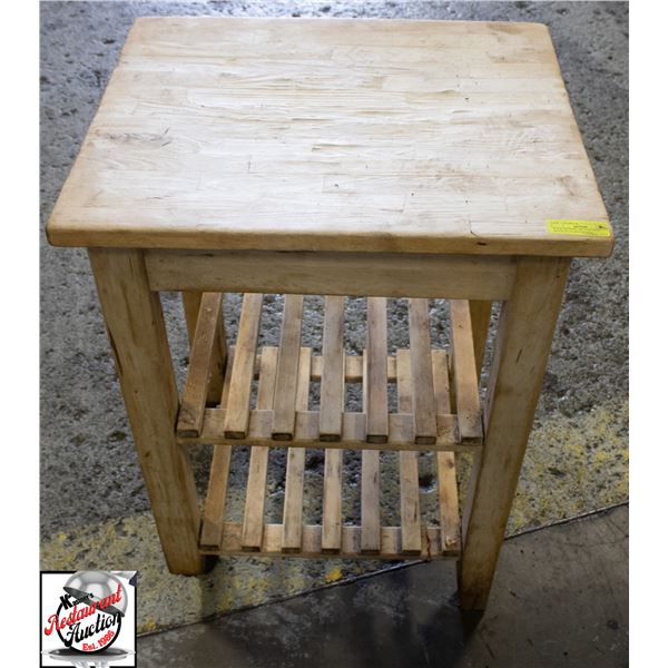 BANK SEIZURE: 20" X 24" X 33" WOOD BUTCHER BLOCK
