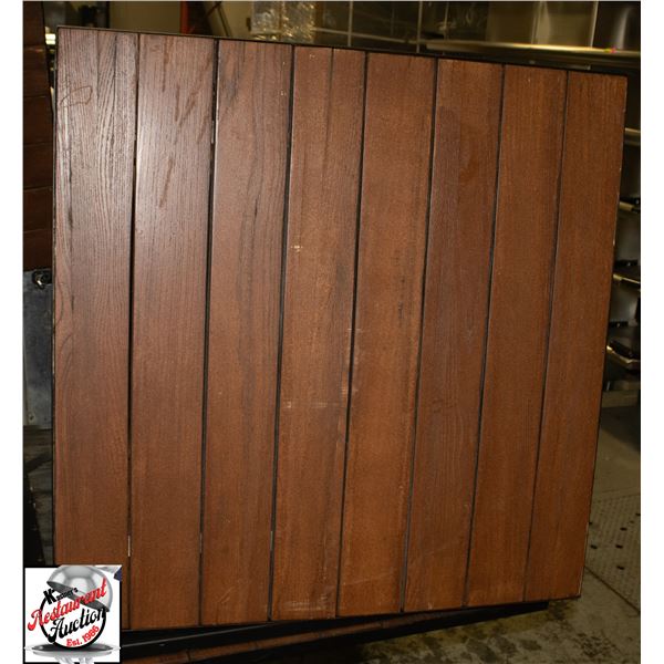 BANK SIEZURE: 5 RED TOP PATIO TABLES