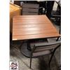 Image 1 : BANK SEIZURE: 31" X 31" X 29" RED TOP PATIO TABLE