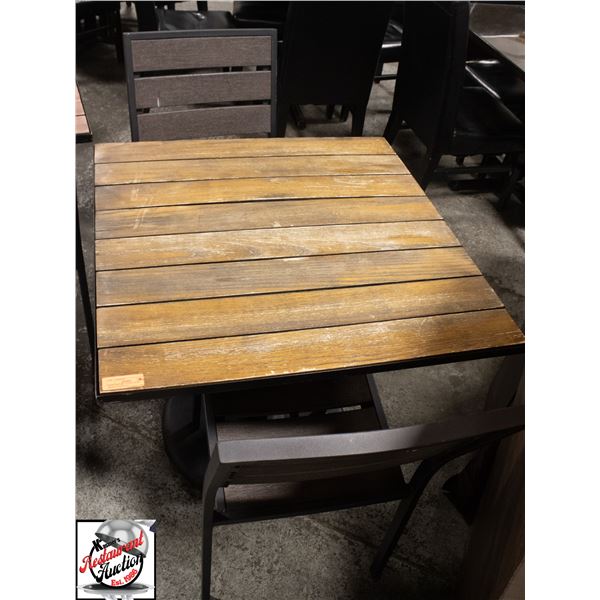 BANK SEIZURE: 31" X 31" X 29" BROWN TOP PATIO