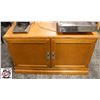Image 1 : BANK SEIZURE: 51" X 23" X 31" WOOD STORAGE HUTCH