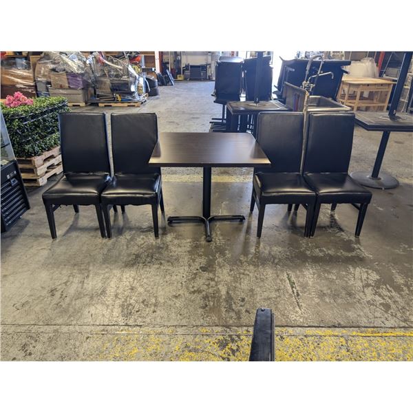 BANK SEIZURE: 35" X 35" X 29" DINNING TABLE W/ 4
