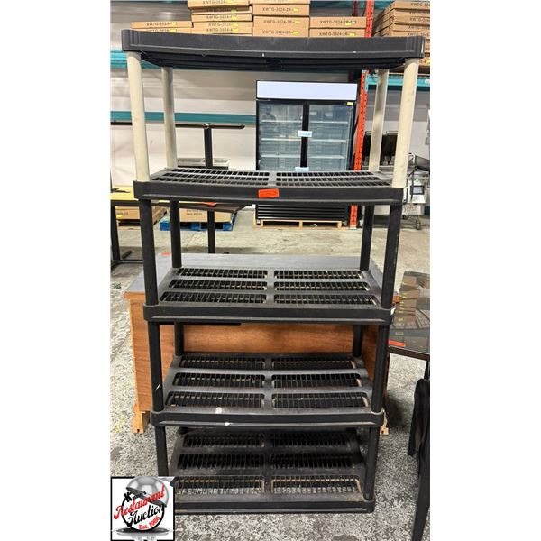 BANK SEIZURE: 5 TIER PLASTIC STORAGE RACKING