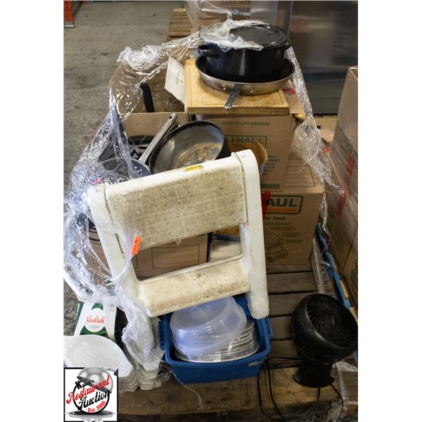 BANK SEIZURE: PALLET OF ASSORTED RESTAUNT WARES