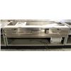 Image 3 : LARGE 3 PEICE PREP TABLE LINE W/ 2 POWERED UNITS &